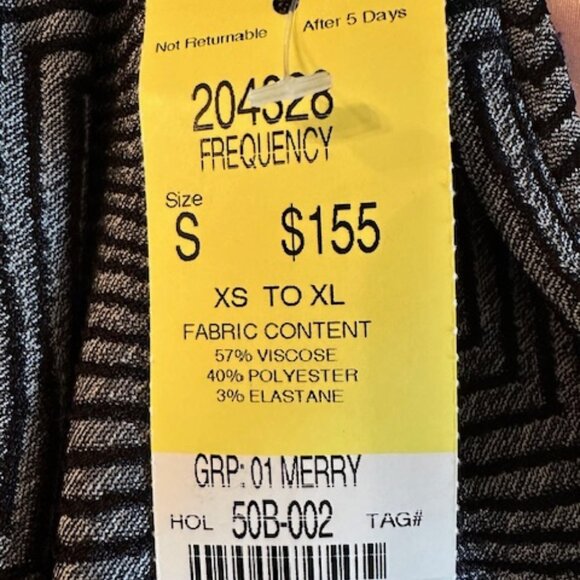 ETCETERA NWT Black and Gray Cowl Neck Top Size S - Picture 3 of 4